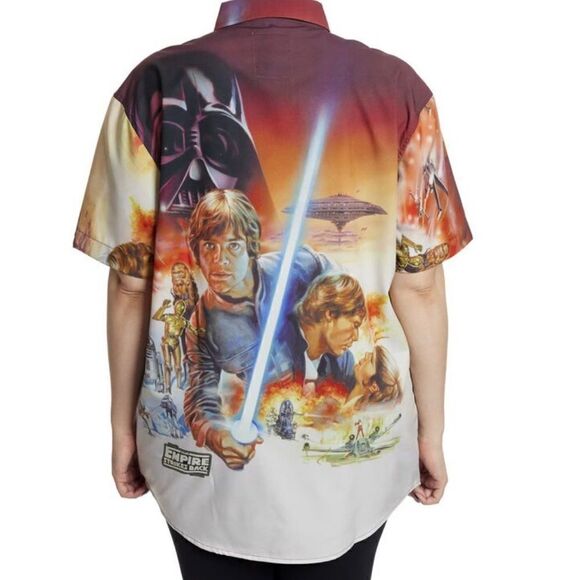 Loungefly Disney Star Wars The Empire Strikes Back Unisex Camp Shirt NWT - Picture 4 of 9